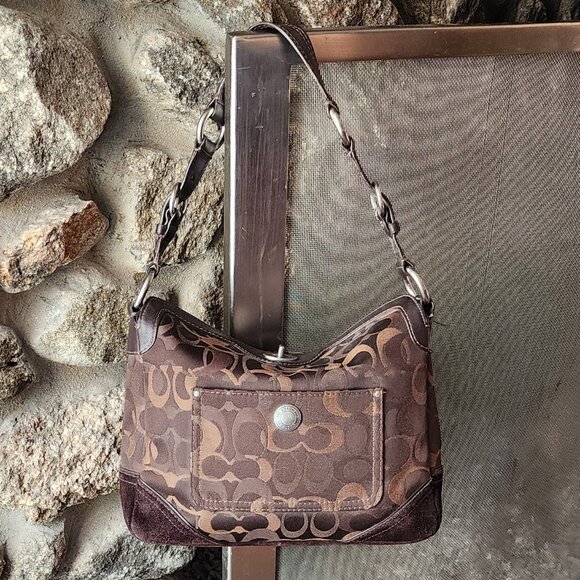 COACH G06K-10142 Signature Brown Chelsea Satchel Shoulder Bag - Picture 1 of 16
